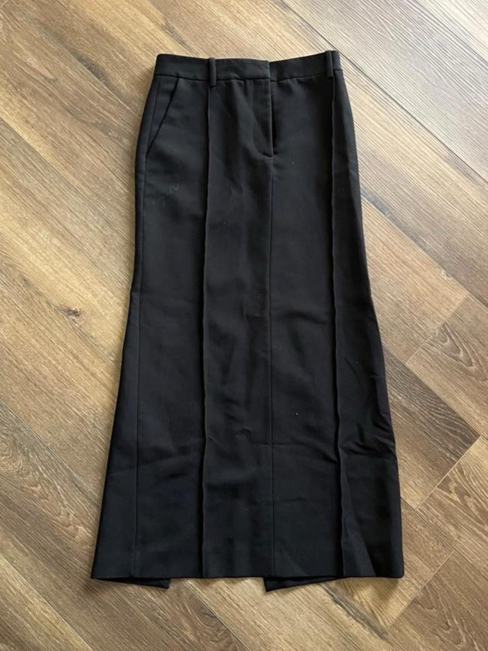 Zara Black Trouser Maxi Skirt with Belt loops